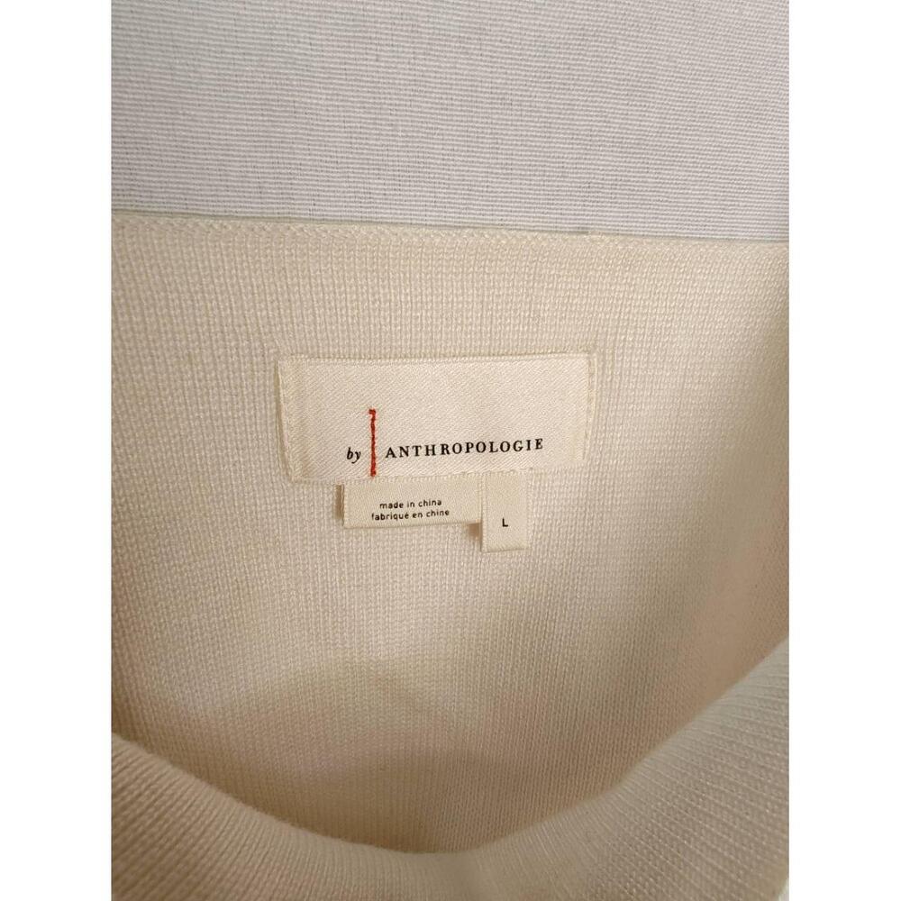 Anthropologie Harlow Knit Tank Cream Off‎ White Large L Tie Detail - Picture 5 of 10